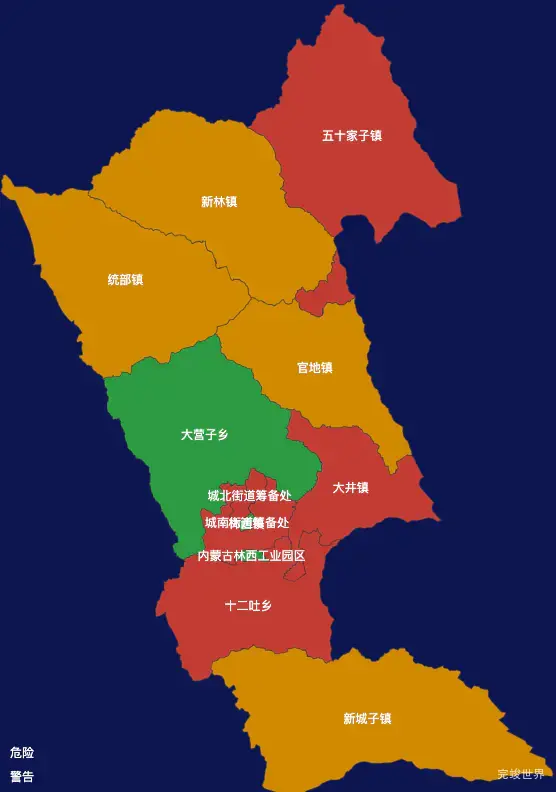 echarts赤峰市林西县geoJson地图定义颜色
